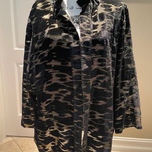 Ming Wang Burnout Black & Gold Jacket.  2x